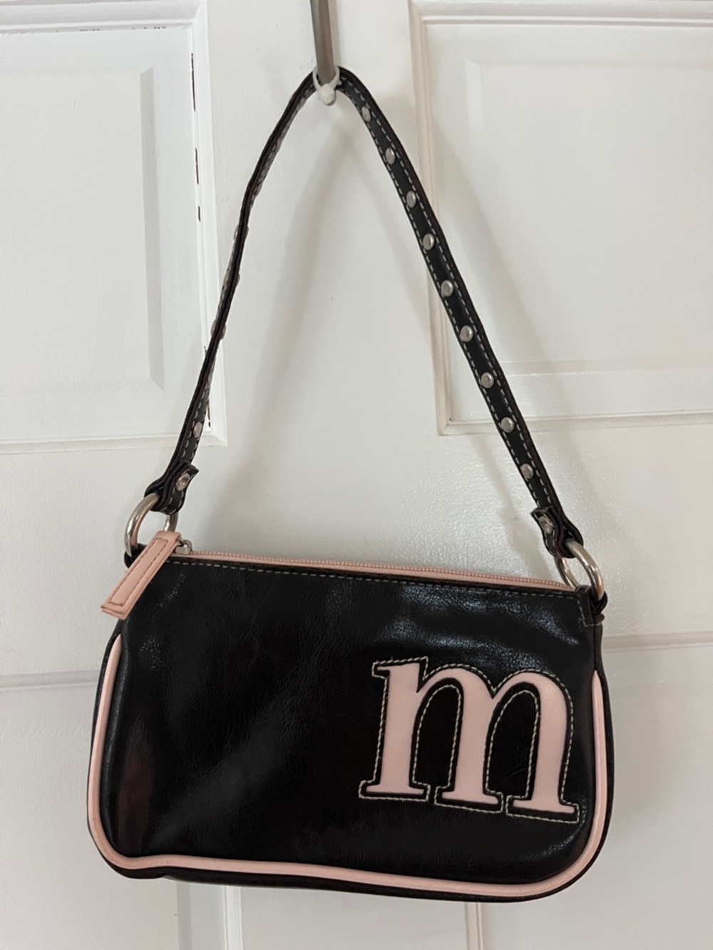 Brown and Pink Women’s Shoulder Bag - Brand (Limited Too)
